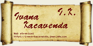 Ivana Kačavenda vizit kartica